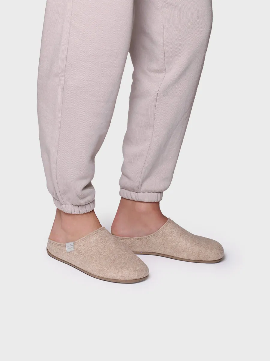 Zapatilla tipo zueco para mujer en fieltro reciclado | MONA-FR - Image 4