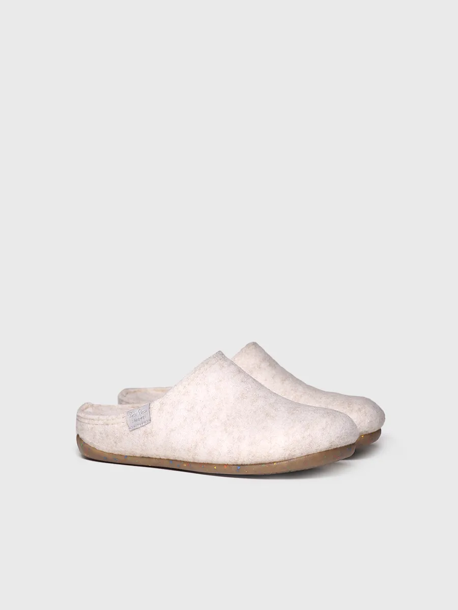 Zapatilla tipo zueco para mujer en fieltro reciclado | MONA-FR - Image 3