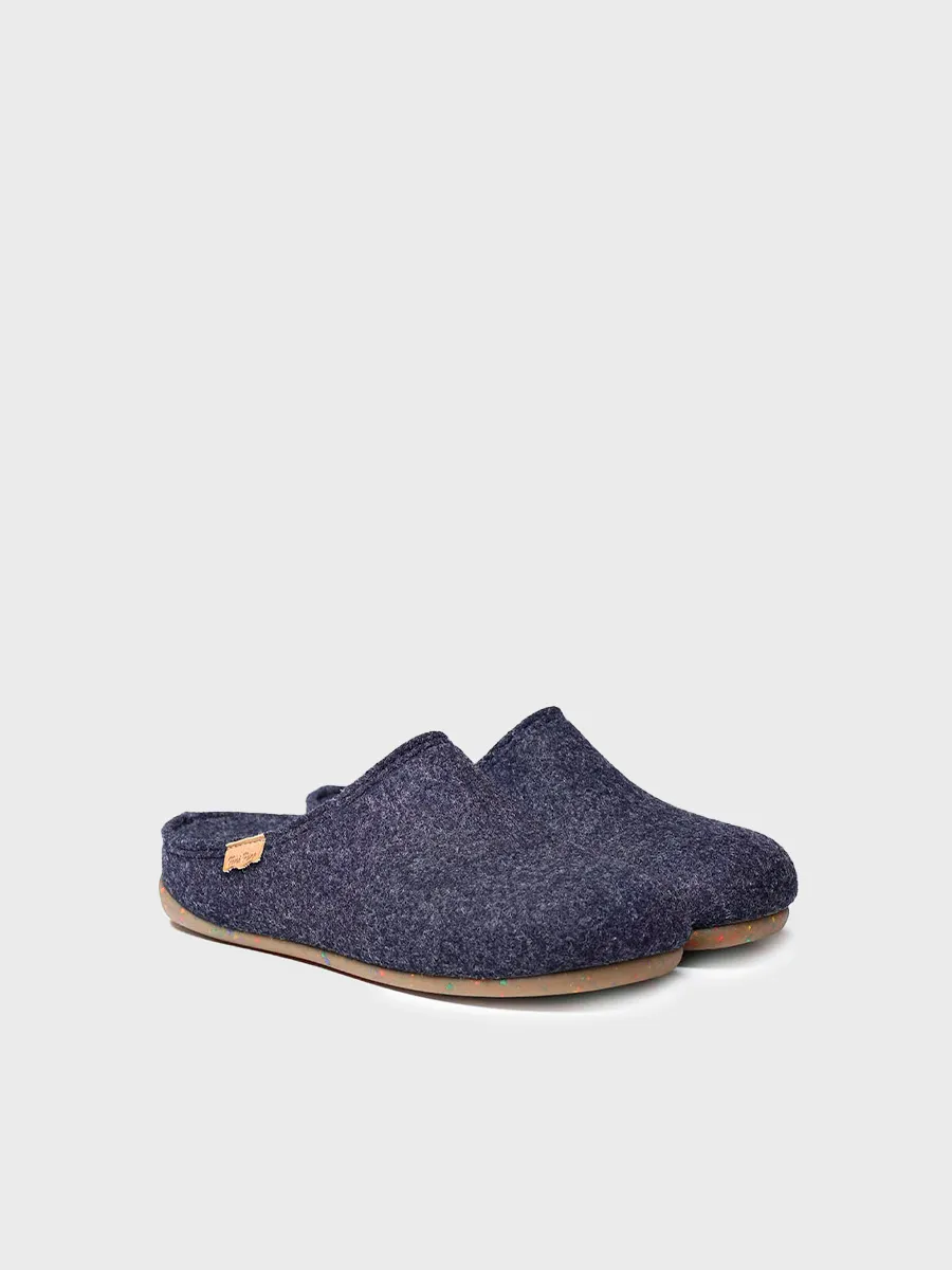 Zapatilla tipo zueco para mujer en fieltro reciclado | MONA-FR - Image 2