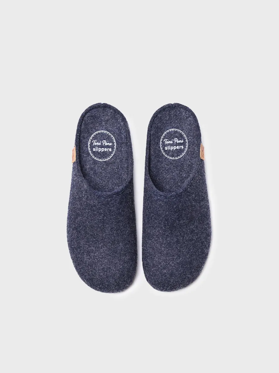Zapatilla tipo zueco para mujer en fieltro reciclado | MONA-FR - Image 3
