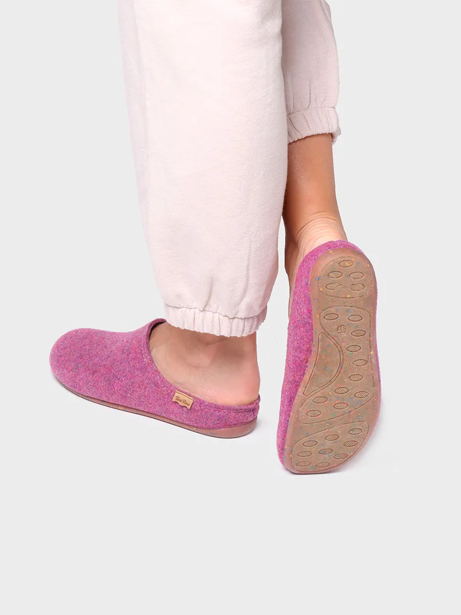 Zapatilla tipo zueco para mujer en fieltro reciclado | MONA-FR - Image 5