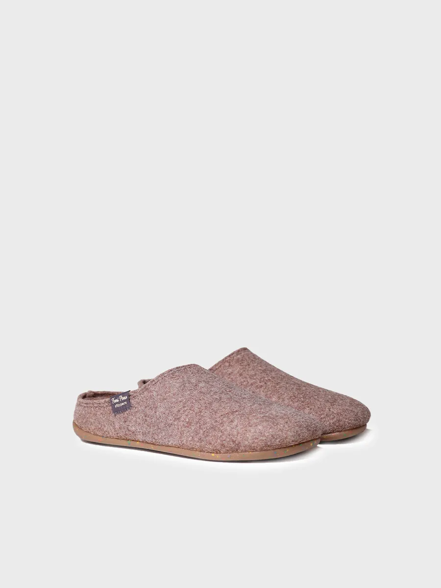 Zapatilla tipo zueco para mujer en fieltro reciclado | MONA-FR - Image 2