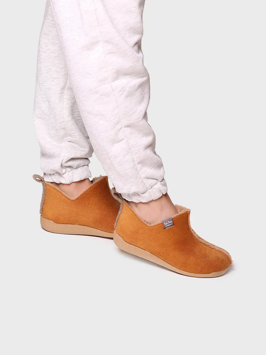 Zapatilla de casa abotinada para mujer en piel | MOSCU-BD - Image 4