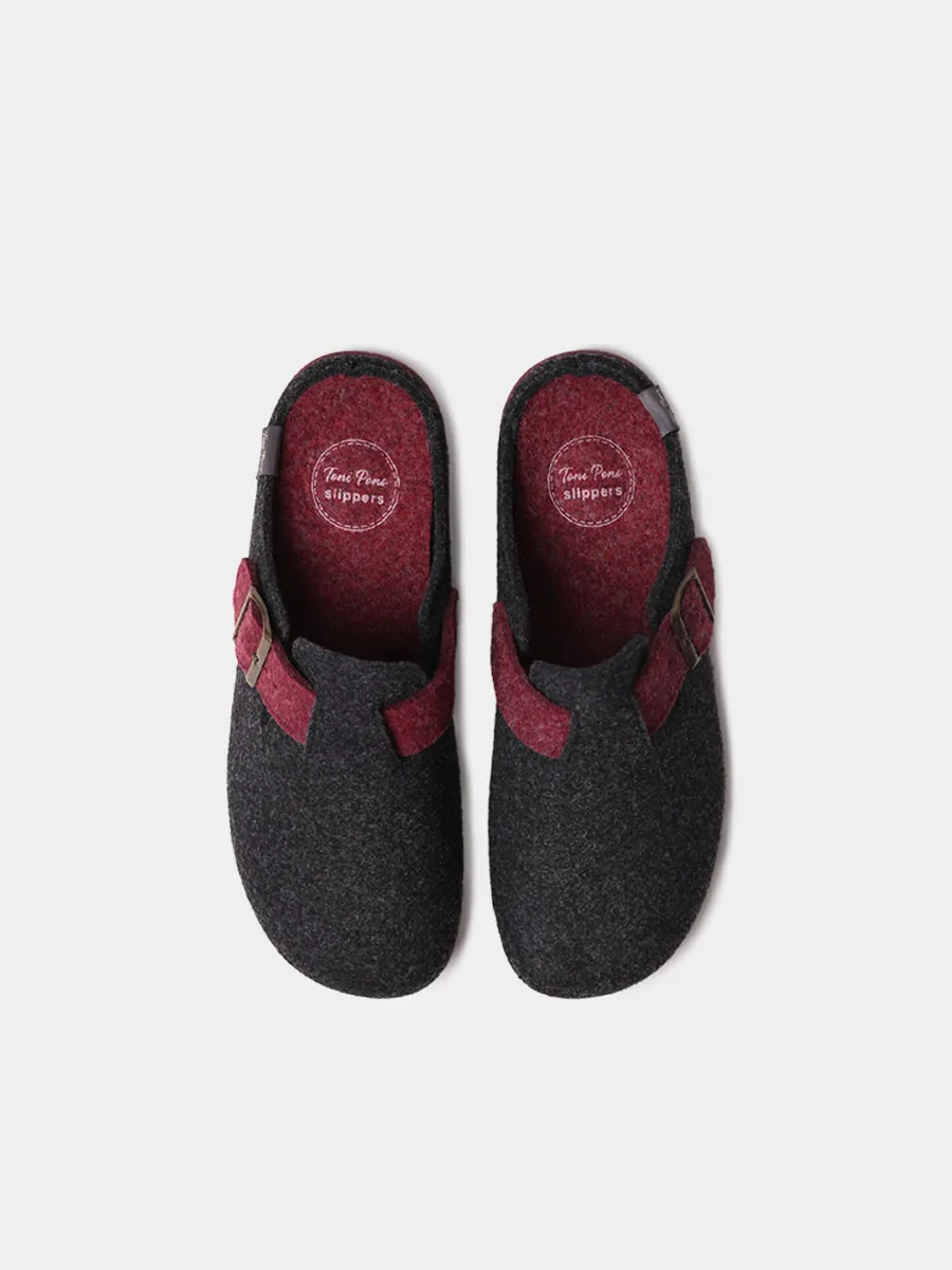 Zapatilla tipo zueco para hombre en fieltro reciclado  | NORTON-FR - Image 3