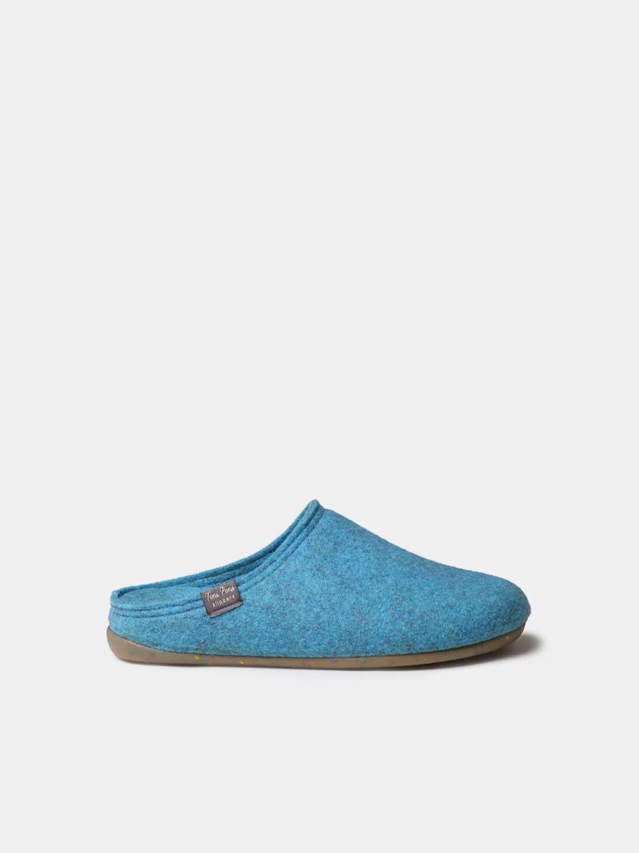 Slippers abiertas para mujer en fieltro reciclado | MONA-FR
