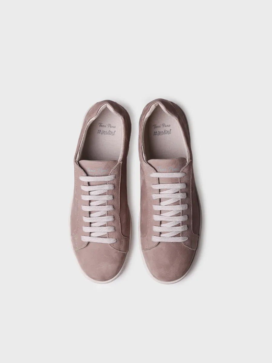 Zapatilla para hombre en piel nobuck con cordones | DALMAU - Image 3
