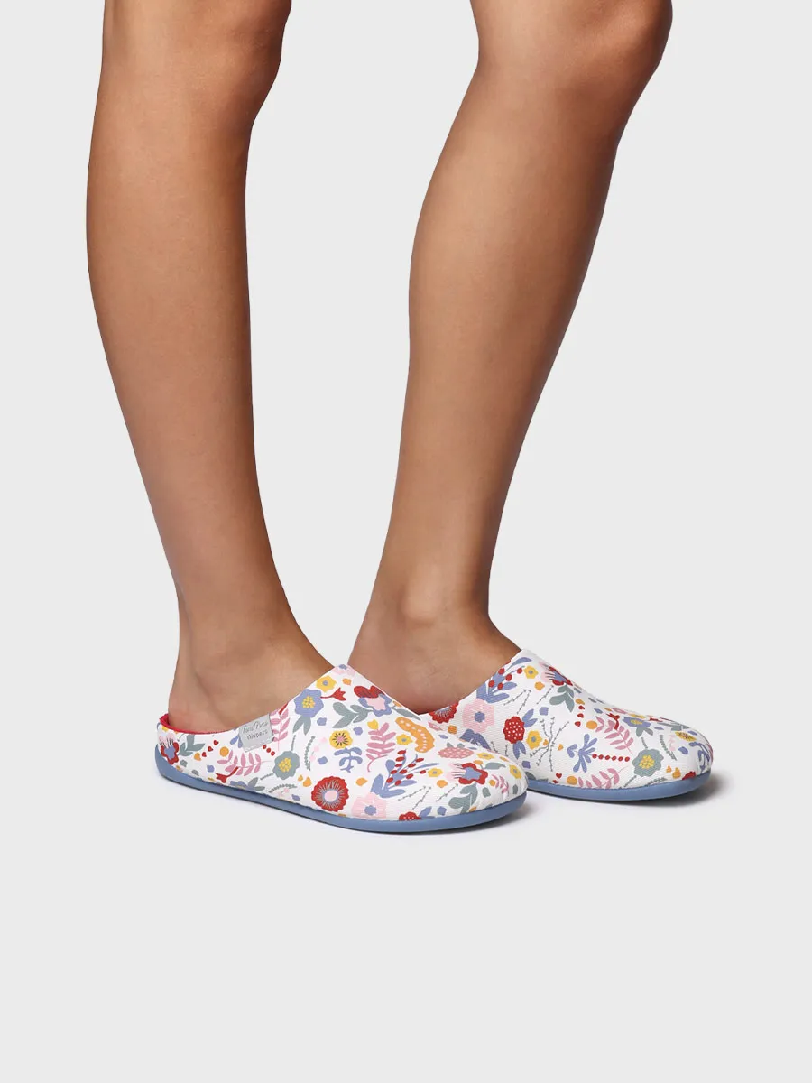 Zapatilla de casa tipo zueco de mujer en algodón estampado | MIMI-TJ - Image 5
