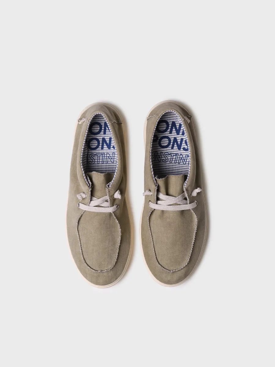 Zapato de hombre en algodón con cordones | IAN - Image 3