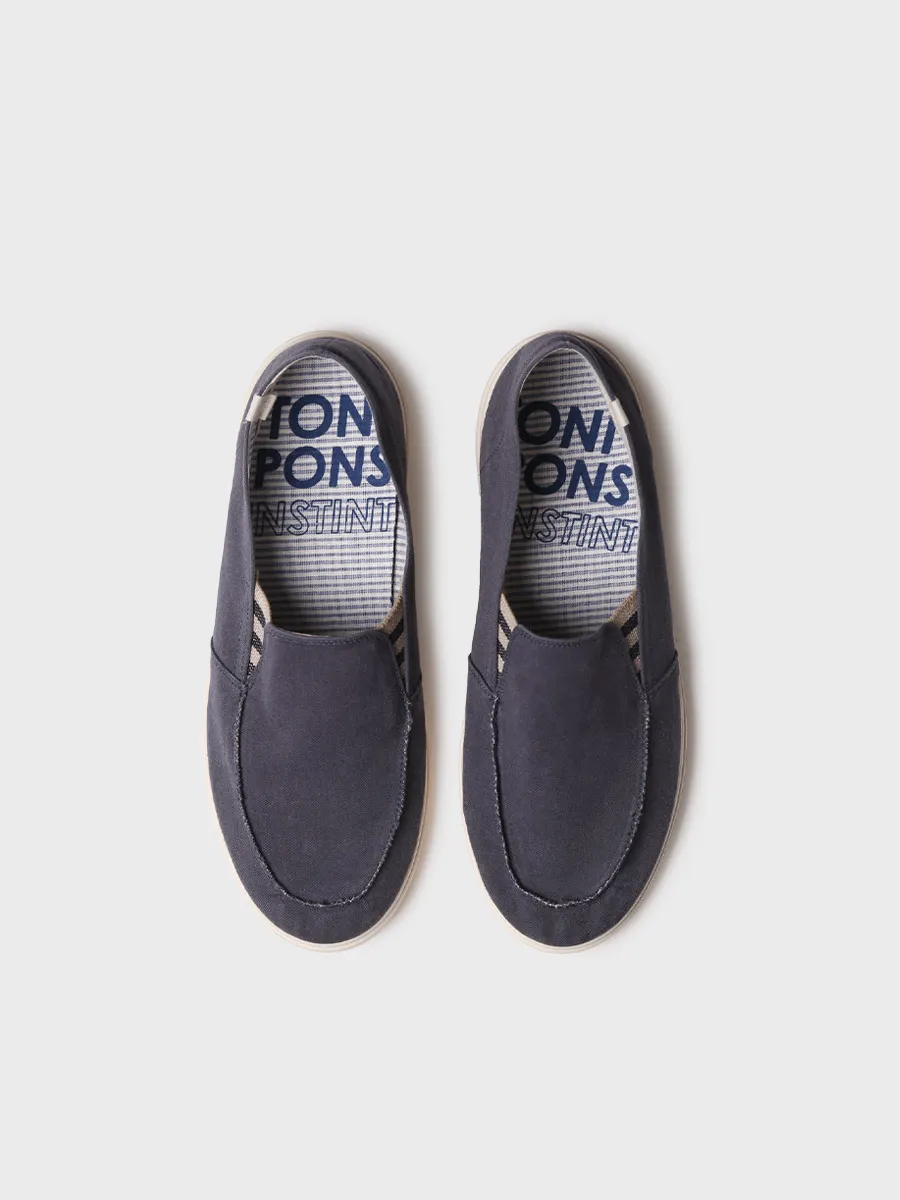 Zapato cerrado de hombre en algodón con elásticos laterales | ILARI - Image 3