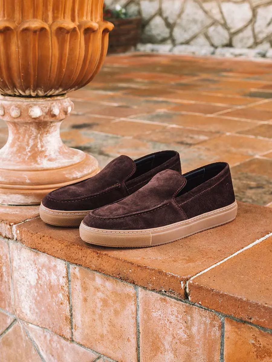 Mocasines para hombre en serraje y suela de goma | JOAN