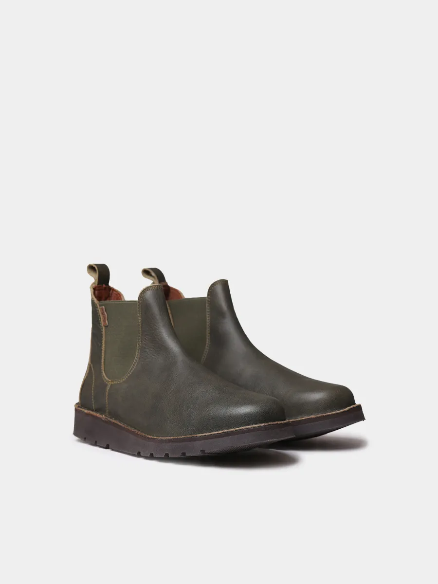 Botín de piel con elásticos laterales para hombre  | OCTAVI - Image 2