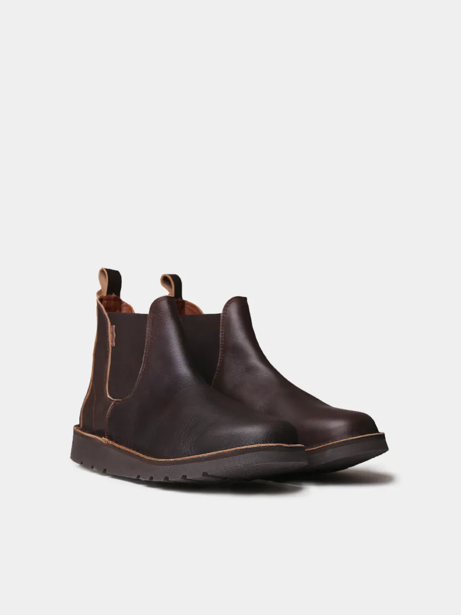 Botín de piel con elásticos laterales para hombre  | OCTAVI - Image 3