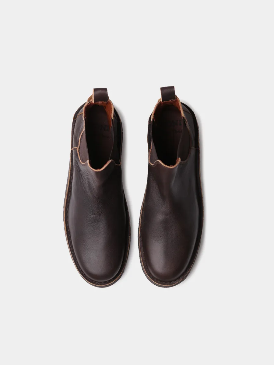 Botín de piel con elásticos laterales para hombre  | OCTAVI - Image 4