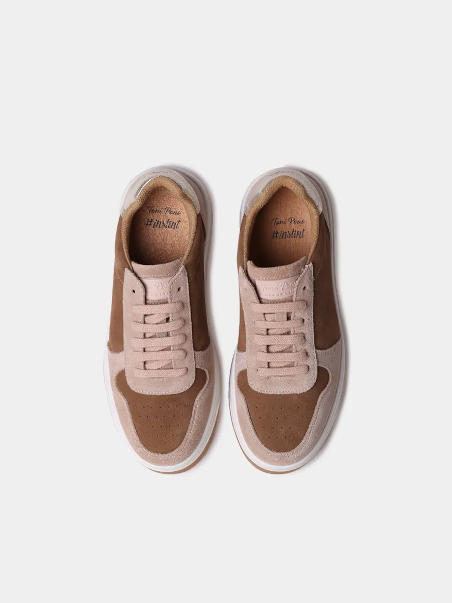 Sneakers en nobuk y serraje para mujer  | AINA - Image 3