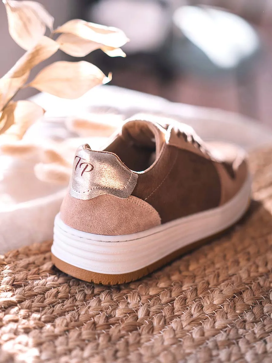 Sneakers en nobuk y serraje para mujer  | AINA - Image 5