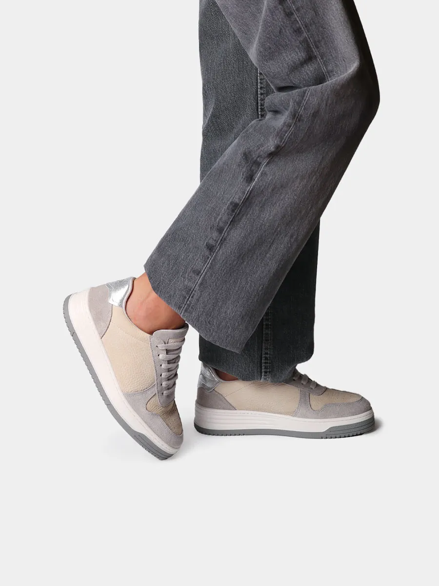 Sneakers en nobuk y serraje para mujer  | AINA - Image 4
