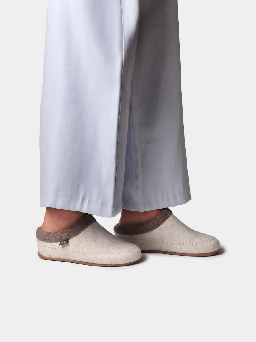 Slippers destalonadas en fieltro con cuña para mujer | ALBONS - Image 5