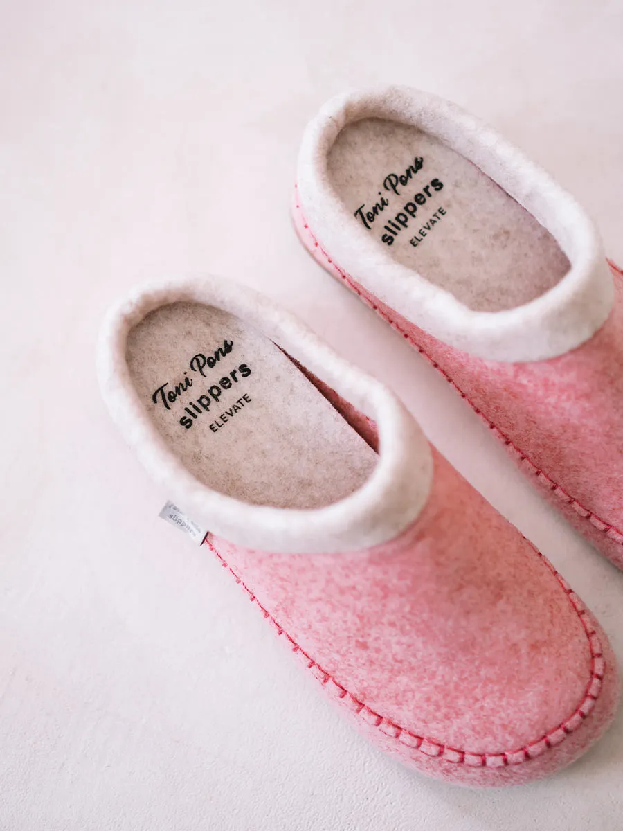 Slippers destalonadas en fieltro con cuña para mujer  | ALBONS - Image 5