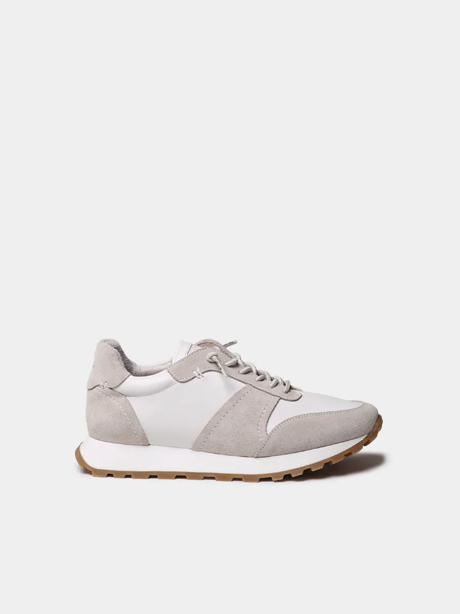 Zapatillas deportivas de piel metalizada y serraje para mujer | ALICIA