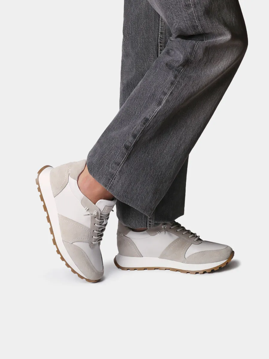 Zapatillas deportivas de piel metalizada y serraje para mujer | ALICIA - Image 4