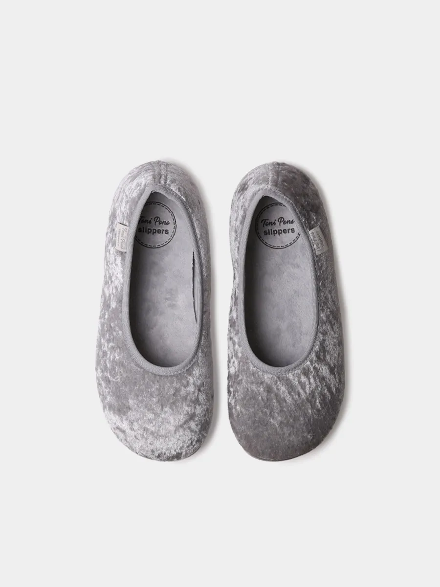 Zapatillas tipo bailarina de terciopelo para mujer  | ALTEA - Image 3