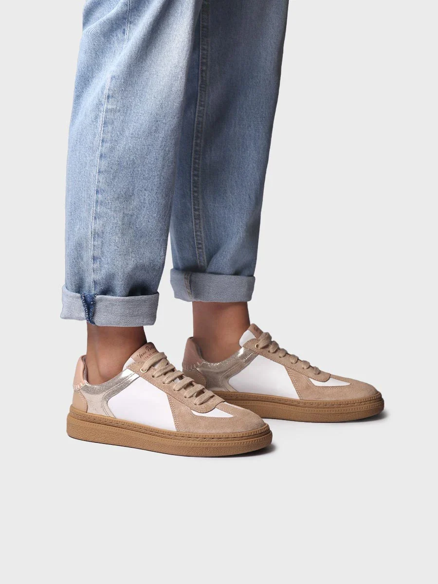 Zapatillas deportivas de mujer en serraje y piel | ATRIA - Image 4