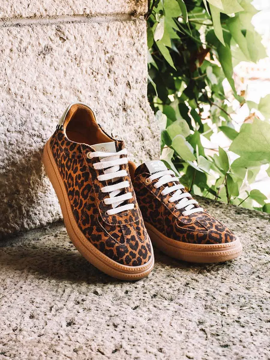 Zapatillas deportivas de piel para mujer con animal print  | AUREA
