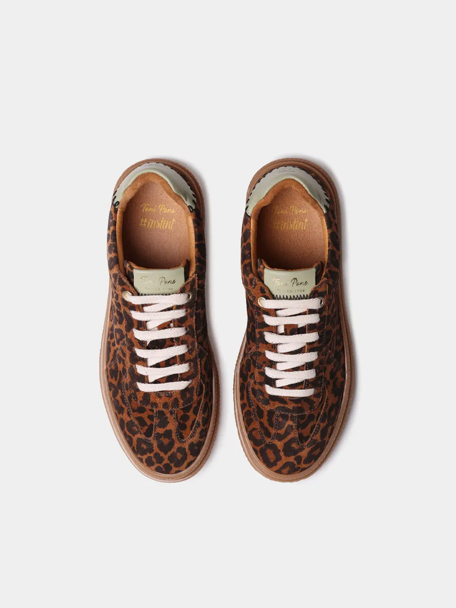Zapatillas deportivas de piel para mujer con animal print  | AUREA - Image 4