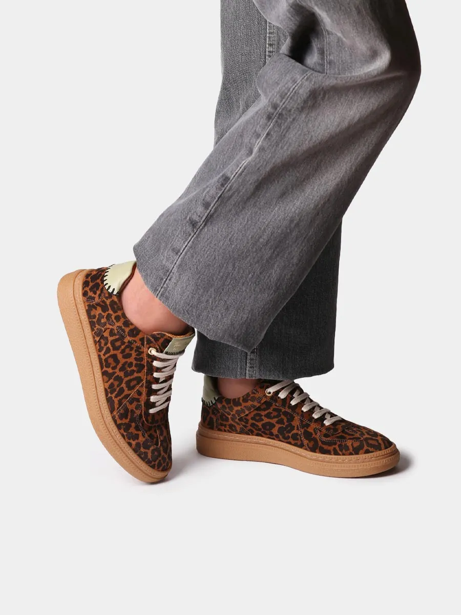 Zapatillas deportivas de piel para mujer con animal print  | AUREA - Image 5