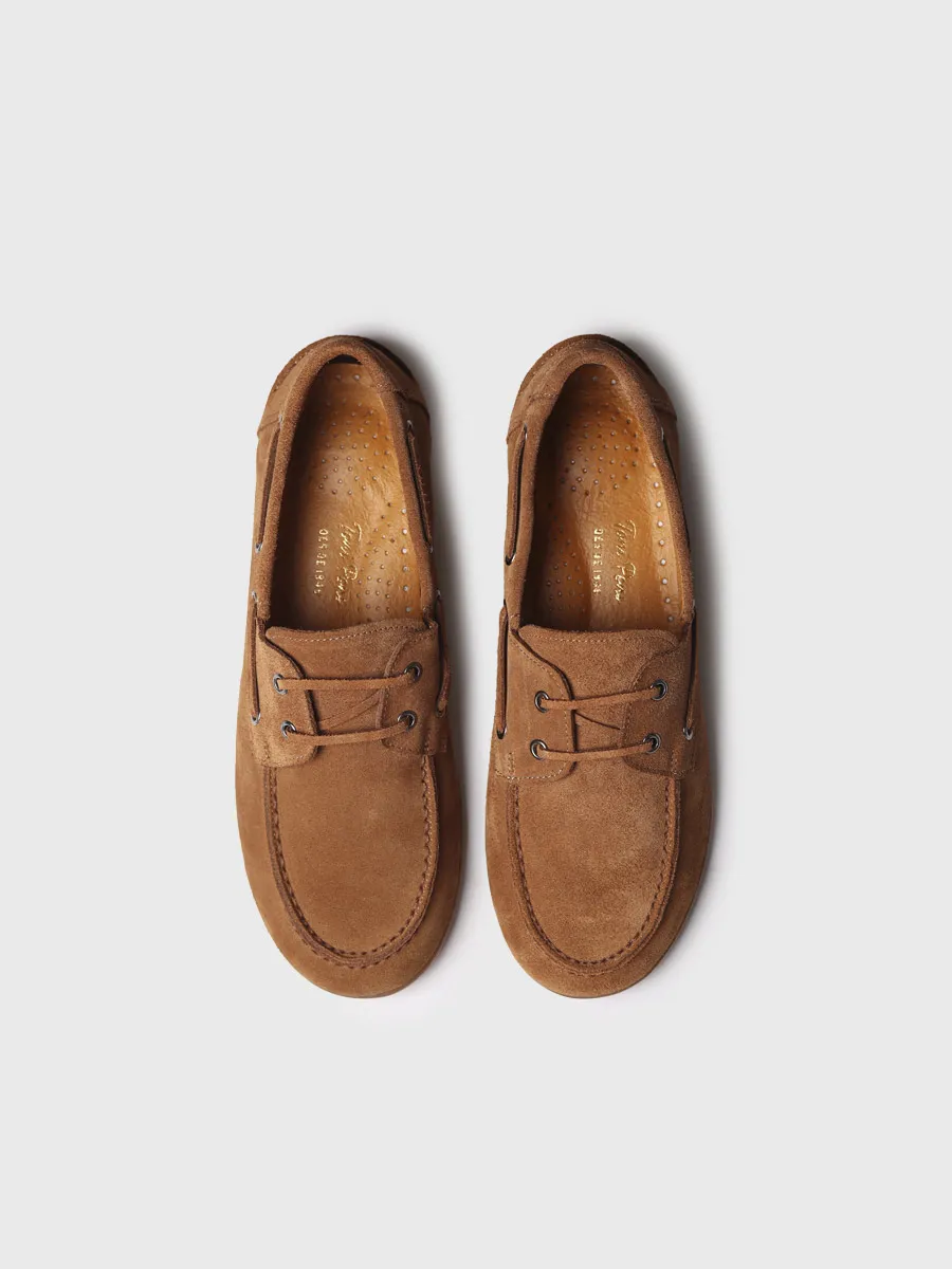 Náuticos de mujer en serraje con cordones de piel | CRIS-SE - Image 3