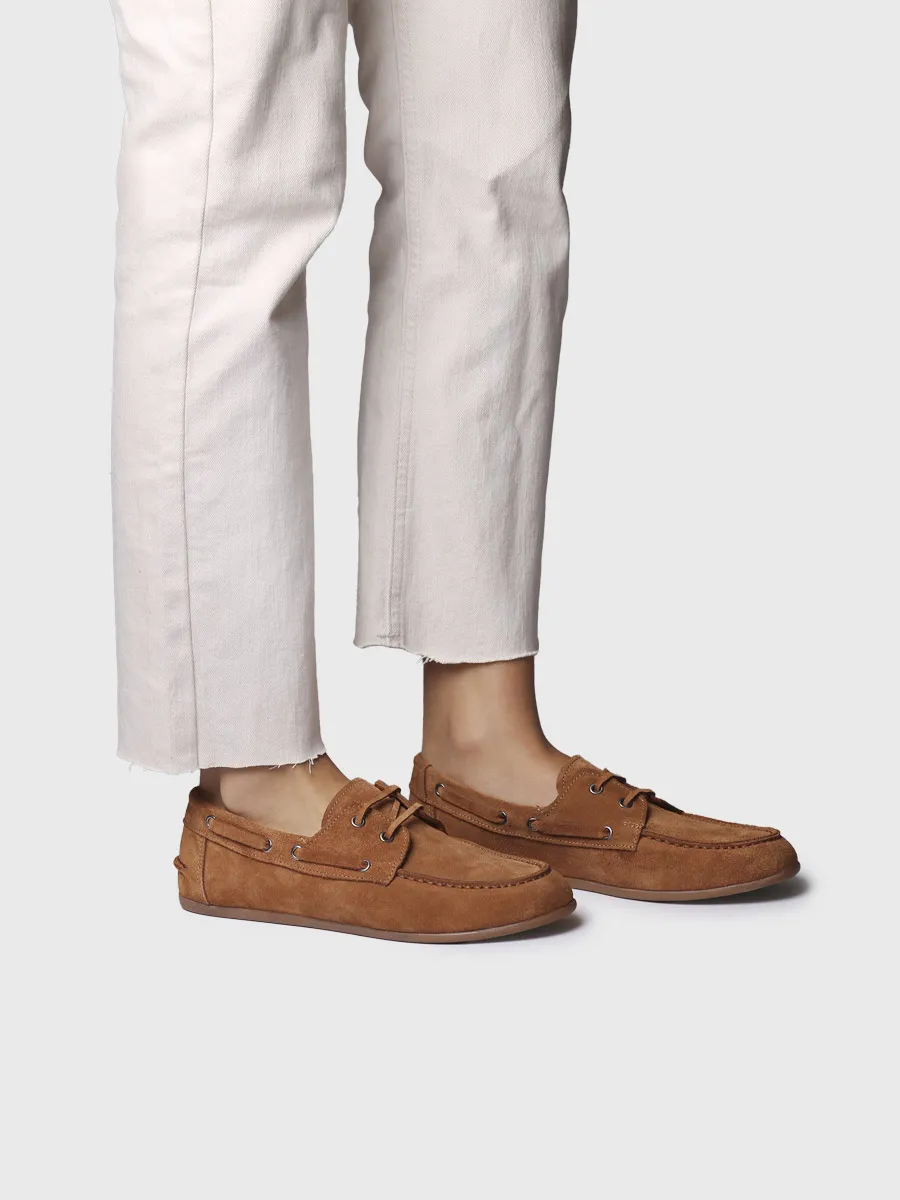 Náuticos de mujer en serraje con cordones de piel | CRIS-SE - Image 4