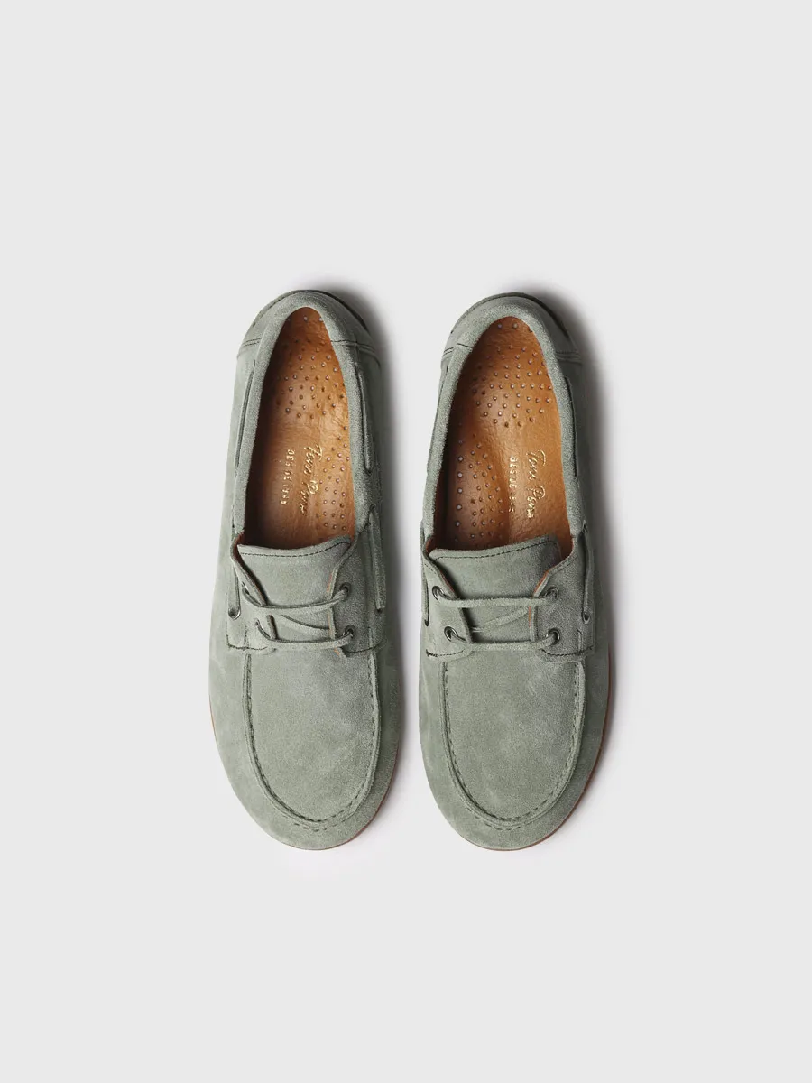Náuticos de mujer en serraje con cordones de piel | CRIS-SE - Image 3