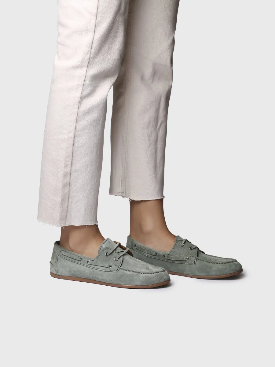 Náuticos de mujer en serraje con cordones de piel | CRIS-SE - Image 4