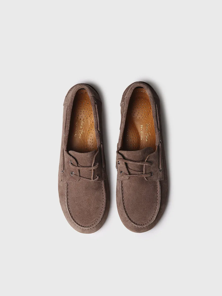 Náuticos de mujer en serraje con cordones de piel | CRIS-SE - Image 4