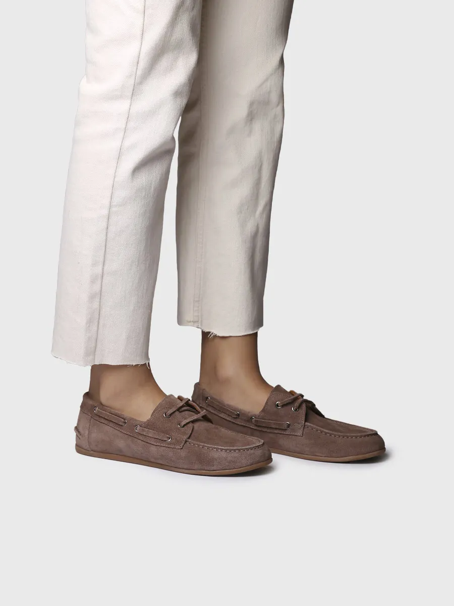 Náuticos de mujer en serraje con cordones de piel | CRIS-SE - Image 5