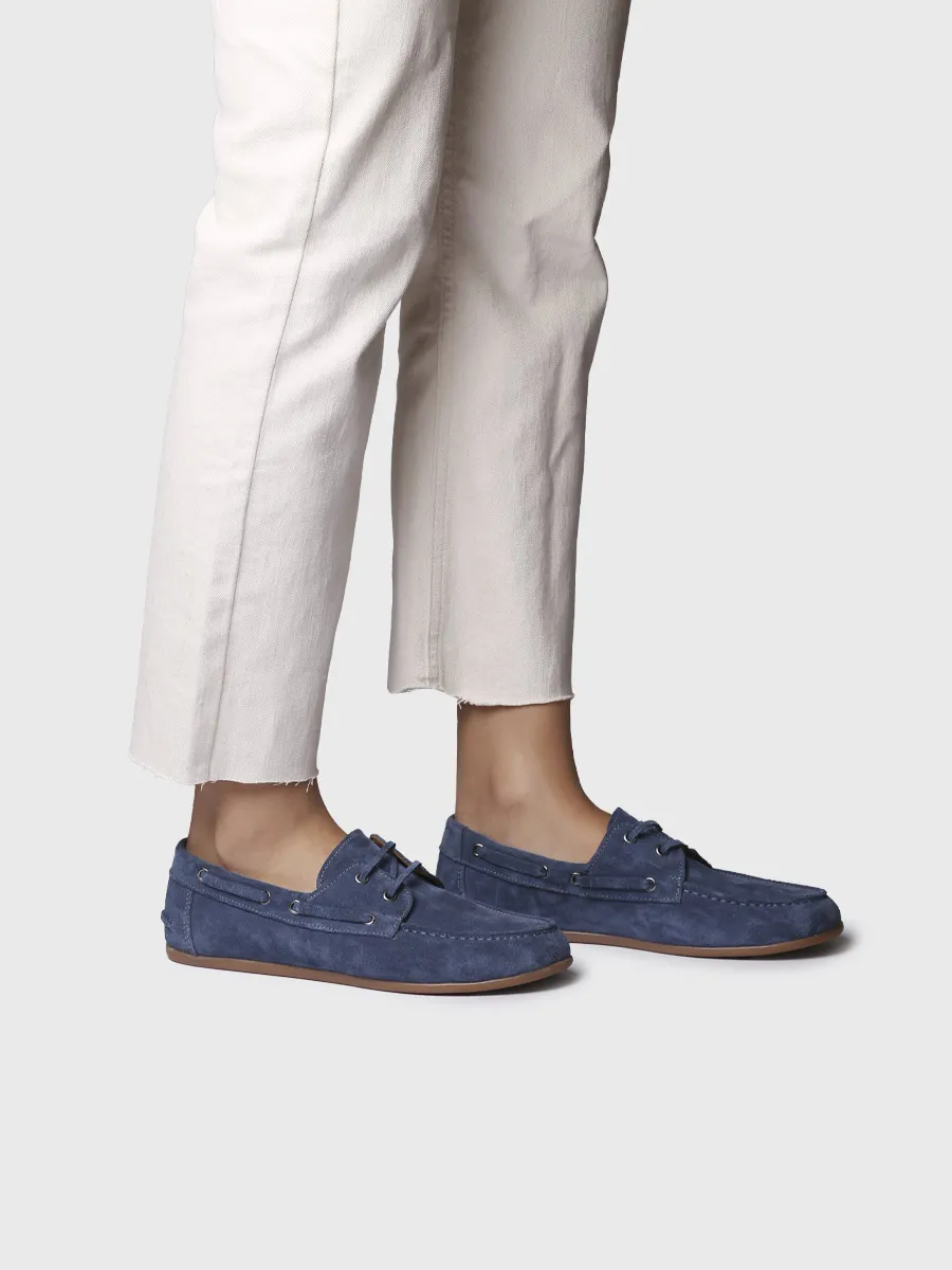 Náuticos de mujer en serraje con cordones de piel | CRIS-SE - Image 4