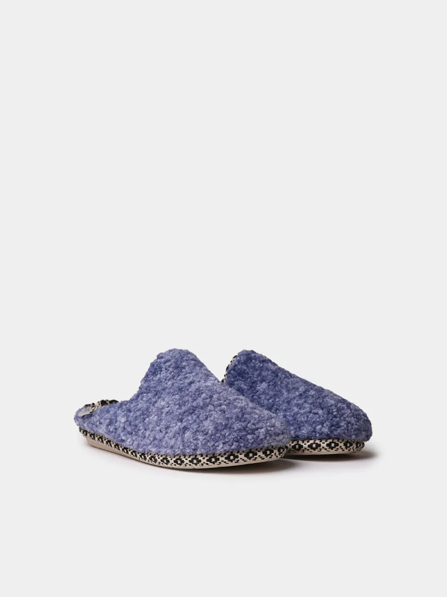 Zapatilla de casa tipo zueco para mujer en borrego | DARLA-SB - Image 2