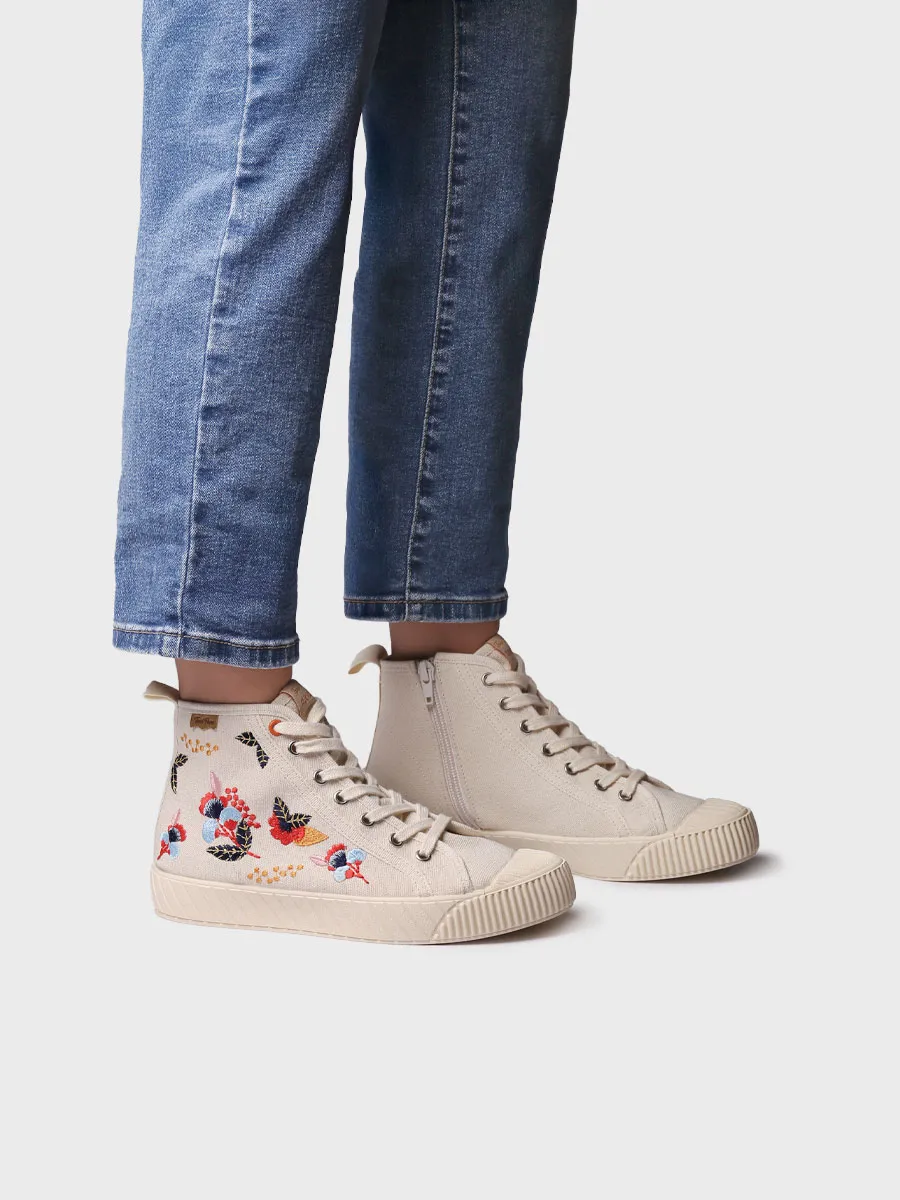 Zapatilla de mujer con bordado floral | GENA-FL - Image 4