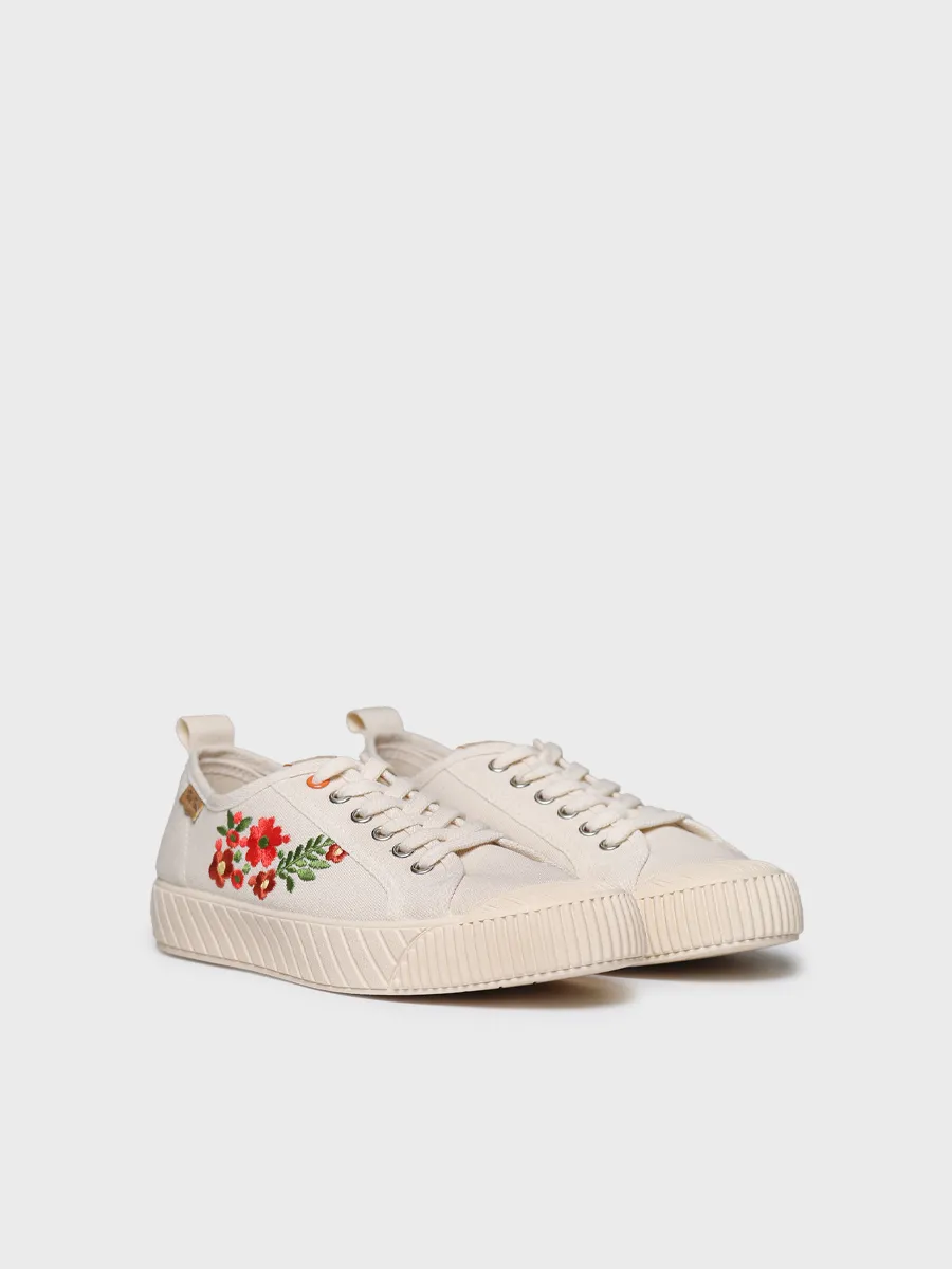 Zapatilla de mujer con bordado floral | GILDA-FL - Image 3
