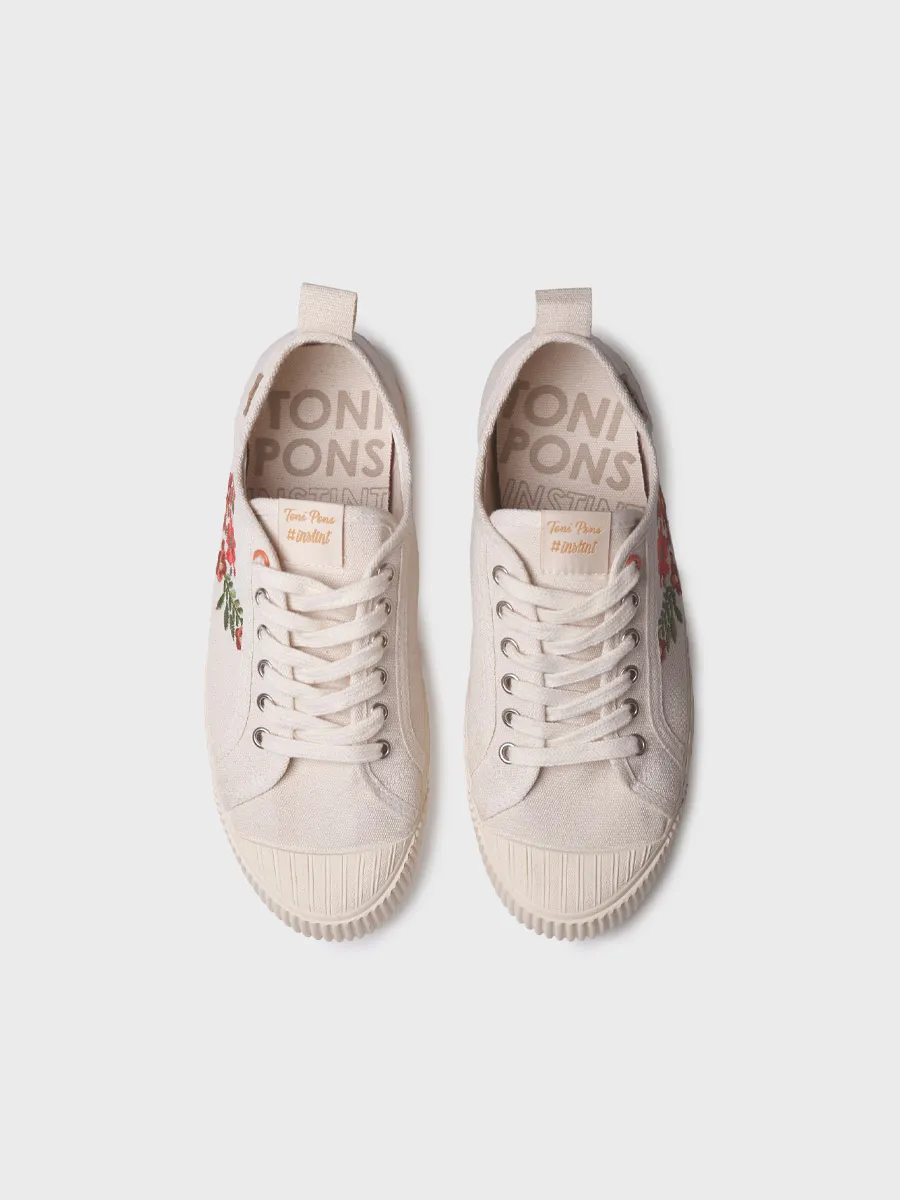 Zapatilla de mujer con bordado floral | GILDA-FL - Image 4
