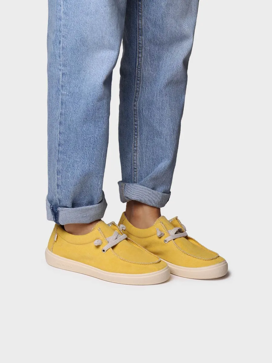 Zapato de mujer en algodón con cordones elásticos | IRELIA - Image 4