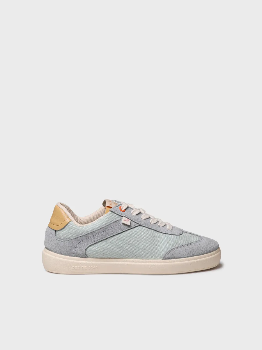 Zapatilla deportiva de mujer en lona y serraje | IRAIDA