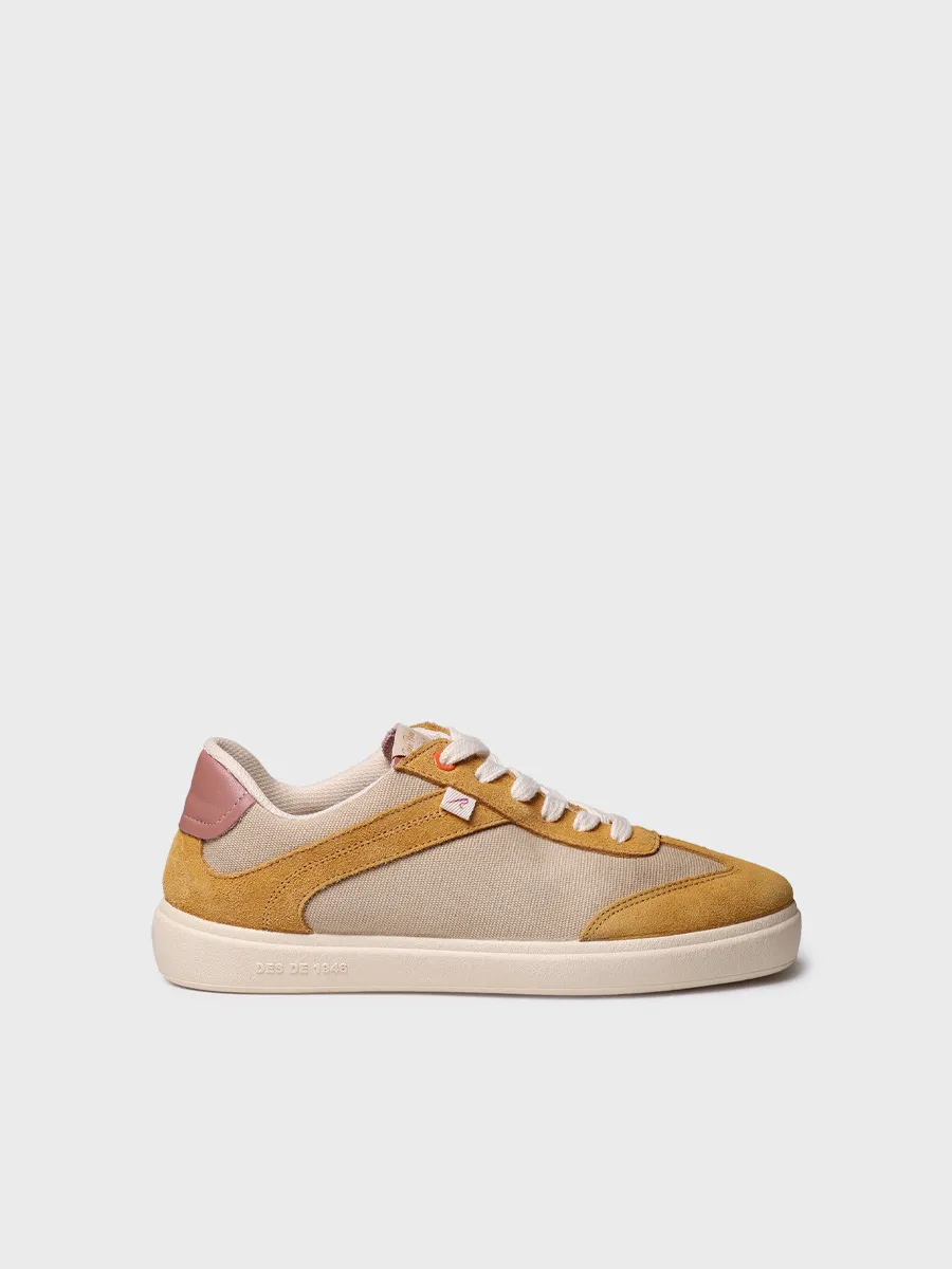 Zapatilla deportiva de mujer en lona y serraje | IRAIDA