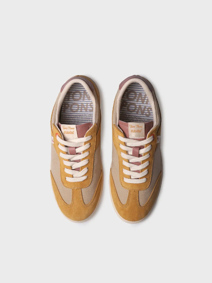 Zapatilla deportiva de mujer en lona y serraje | IRAIDA - Image 3