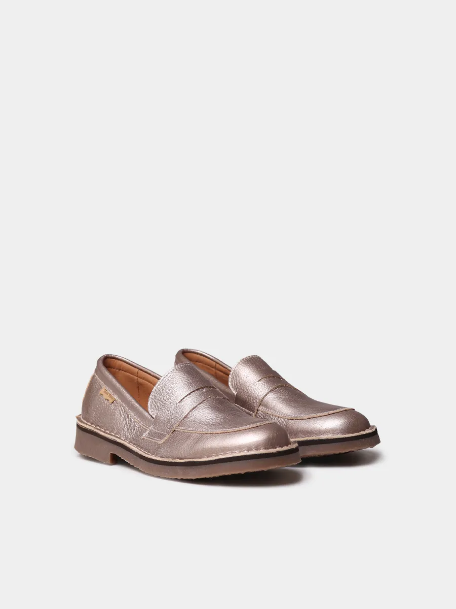 Mocasín de mujer en piel metalizada | IVANA-AT - Image 2