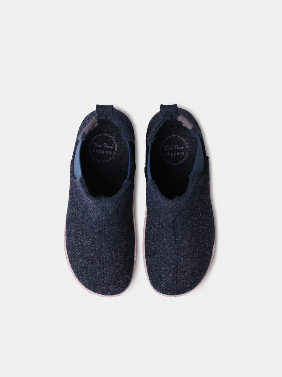 Zapatilla abotinada de fieltro reciclado para mujer | JARA-FR - Image 3