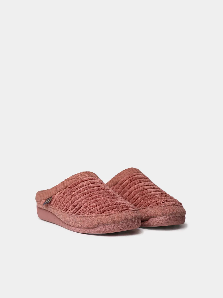 Zapatilla tipo zueco de mujer en pelo sintético y fieltro  | MALU-OD - Image 3