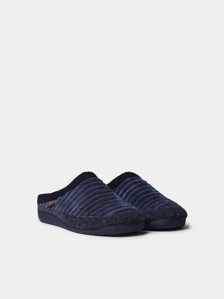 Zapatilla tipo zueco de mujer en pelo sintético y fieltro | MALU-OD - Image 2