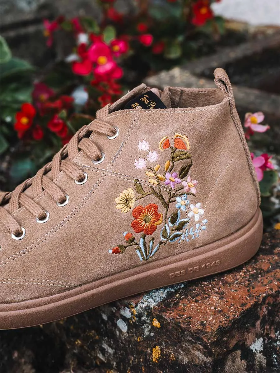 BotÃn para mujer en serraje con bordado floral | ORDIS - Image 7