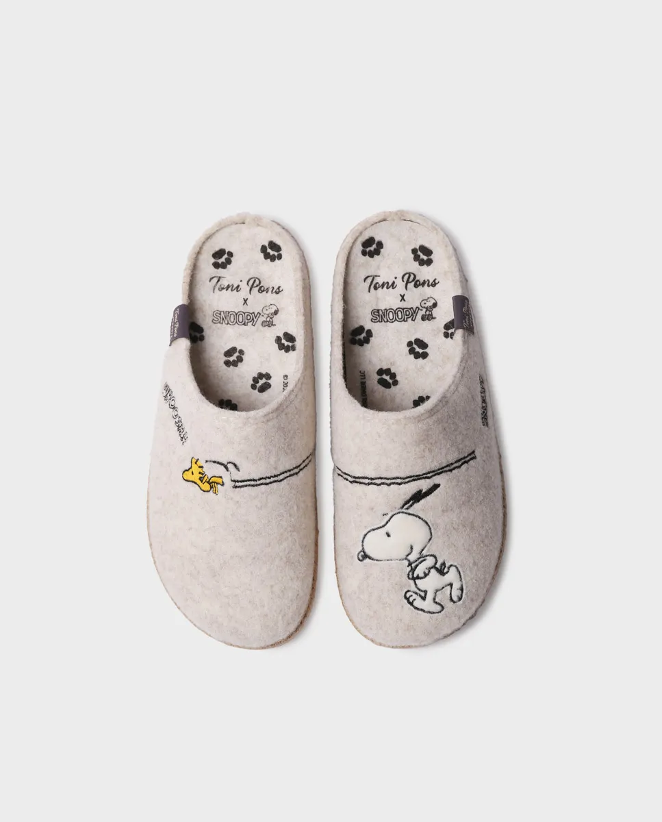 Slippers tipo zueco de Snoopy para mujer en fieltro | SNOOPY - Image 4